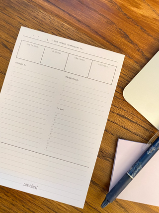 Nine to Kind Daily Notepad